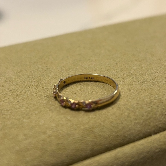 Sofia Zakia Saturn’s Garland Ring, Rose Gold, Size 5 - Picture 5 of 8